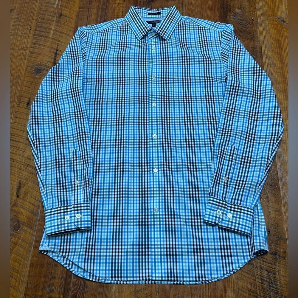 Banana Republic Grant Fit Non Iron Long Sleeve Button Down Shirt Size Large